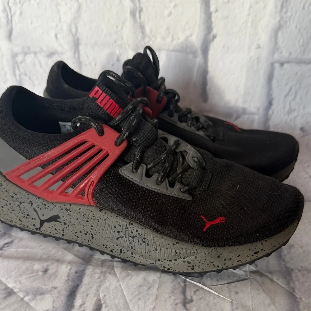 Puma Black and Red Athletic Sneakers